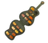 Guitar Picks Holder Case Leather PU Leather Guitar Picks Holder Plectrums Case Bag Can Hold 18 Pieces Of Variety Thickness Picks Storage Pouch Box (Green)