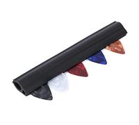 Guitar Picks Holder Clamp Clip - Black Rubber with 5 Color Picks - Essential for Musicians