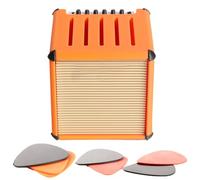 Guitar Picks Holder - Guitar Picks Display Stand 6x4x2 Inches Portable Large Capacity 3D Printed Box | Musician Accessory for Bassists, Birthday Gift, Dad, Husband, Small, Orange, Se référer à la