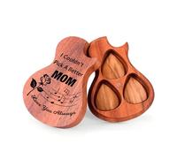 Guitar Picks Holder with 3pcs Guitar Picks Medium Gifts for Mom Birthday with Words
