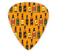 Guitar Picks Hot Sauce Bottles Premium Picks Sampler Unique Guitar Gift (12 Count)