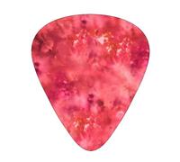 Guitar Picks,Ice Tie Dye Red For Acoustic Guitar, Electric Guitar, Bass,Ukulele Three Size(12 Pack)