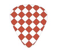 Guitar Picks Lattice Grid Pink Romance Print Ukulele Bass Electric Acoustic Guitars Thin Medium Heavy 12 Pack(0.46/0.71/0.96 Mm)