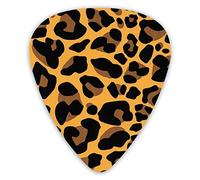 Guitar Picks Leopard Print Golden Yellow 12 Pieces Ukulele Picks Including 0.46 mm 0.71 mm 0.96 mm