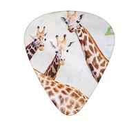 Guitar Picks Lovely Giraffe Print 12 Pack Thin Medium Heavy Guitar Plectrums Guitar Accessories For Bass, Guitars With Storage Box