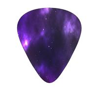 Guitar Picks,Magic Galaxy Sky Purple For Acoustic Guitar, Electric Guitar, Bass,Ukulele Three Size(12 Pack)