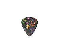 Guitar Picks Marijuana Weeds Trippy Print Premium Bass Picks For Electric Guitar And Bass Guitars With Three Sizes (12 Pack)