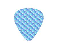 Guitar Picks Mermaid Scales Bright Blue Guitar Pick for Electric Bass Guitar Acoustic Guitar Lovers Gift 12 Pack with Box