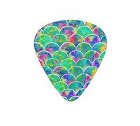 Guitar Picks Mermaid Scales Colorful Green Guitar Pick for Electric Bass Guitar Acoustic Guitar Lovers Gift 12 Pack with Box