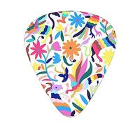 Guitar Picks Mexican Otomi Animals Print Ukulele Bass Electric Acoustic Guitars Thin Medium Heavy 12 Pack(0.46/0.71/0.96 Mm)