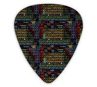 Guitar Picks Mini Periodic Table Premium Bass Picks For Electric Guitar And Bass Guitars With Three Sizes (12 Pack)