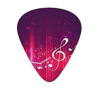 Guitar Picks Music Notes Printed Ukulele Bass Electric Acoustic Guitars Thin Medium Heavy 12 Pack(0.46/0.71/0.96 Mm)