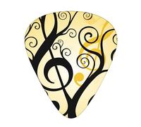 Guitar Picks Musical Note Tree Printed Ukulele Bass Electric Acoustic Guitars Thin Medium Heavy 12 Pack(0.46/0.71/0.96 Mm)