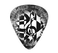 Guitar Picks Musical Theme Music Clefs Printed 12 Pack Guitar Picks For Electric Acoustic Bass Guitar Ukelele