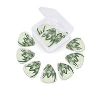 Guitar Picks Natural Plant Silhouette Fern Leaf 12 Pack Guitar Picks For Electric Acoustic Bass Guitar Ukelele