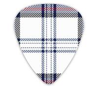 Guitar Picks Navy Blue Red Tartan Scotland Premium Picks Sampler Unique Guitar Gift (12 Count)