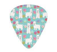 Guitar Picks,New Westie Donuts Terriers For Acoustic Guitar, Electric Guitar, Bass,Ukulele Three Size(12 Pack)