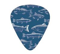 Guitar Picks Ocean Fishes Printed 12 Pack Guitar Picks For Electric Acoustic Bass Guitar Ukelele