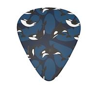 Guitar Picks ocean orca killer whale Picks Medium 12 Pack with Box Special Guitar Plectrums Gift Set for Guitarist