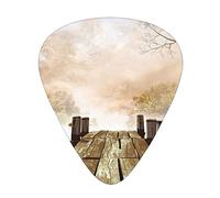 Guitar Picks Old Wooden Bridge Printed Personalized 12 Pack Guitar Picks For Electric Acoustic Bass Guitar Ukelele
