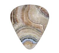 Guitar Picks Onyx Stone Pale Blue Print 12 Pack Thin Medium Heavy Guitar Plectrums Guitar Accessories For Bass, Guitars With Storage Box