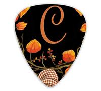 Guitar Picks Orange Flower Gift Ukulele Picks 12 Pieces Including 0.46 mm 0.71 mm 0.96 mm