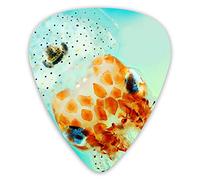 Guitar Picks Orange Jellyfish 12 Pieces Ukulele Picks Including 0.46 mm 0.71 mm 0.96 mm
