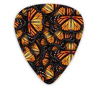 Guitar Picks Orange Monarch Wings Premium Guitar Picks 12 Pieces Ukulele Picks Including 0.46 mm 0.71 mm 0.96 mm
