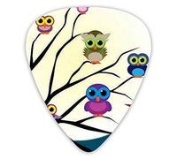 Guitar Picks Owls Premium Bass Picks For Electric Guitar And Bass Guitars With Three Sizes (12 Pack)