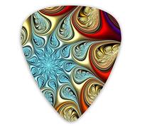 Guitar Picks Paisley Tie Dye Premium Bass Picks For Electric Guitar And Bass Guitars With Three Sizes (12 Pack)