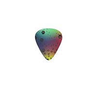 Guitar Picks Paw Print Pattern Premium Bass Picks For Electric Guitar And Bass Guitars With Three Sizes (12 Pack)