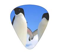 Guitar Picks Penguin Print 12 Pack Thin Medium Heavy Guitar Plectrums Guitar Accessories For Bass, Guitars With Organizer Storage Box