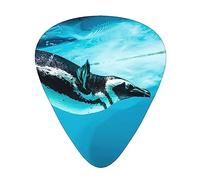 Guitar Picks Peruvian Penguin Print 12 Pack Thin Medium Heavy Guitar Plectrums Guitar Accessories For Bass, Guitars With Storage Box