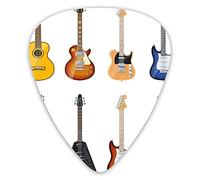 Guitar Picks Picks 12 Pack with Thin Box,A Wide Variety Of String Instruments Realistic Musical Pattern Jazz Blues Acoustic,Special Guitar Plectrums Gift Set for Guitarist