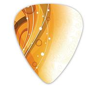 Guitar Picks Picks 12 Pack with Thin Box,Abstract Curves Of Color With Bubble Like Dots Simple Floral Artistic,Special Guitar Plectrums Gift Set for Guitarist