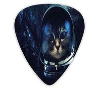 Guitar Picks Picks 12 Pack with Thin Box,Astronaut Kitty Extragalactic Mission In Orbit Terestial Image,Special Guitar Plectrums Gift Set for Guitarist
