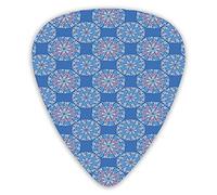 Guitar Picks Picks 12 Pack with Thin Box,Blossoming Mandala Motifs In Flower Leaves And Branches,Special Guitar Plectrums Gift Set for Guitarist