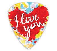Guitar Picks Picks 12 Pack with Thin Box,Brushstroke Style Valentines Celebration Message My Other Half Celebration Image,Special Guitar Plectrums Gift Set for Guitarist