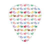 Guitar Picks Picks 12 Pack with Thin Box,Colorful Avian Animal Pattern Cartoon Illustration Spring Themed Composition,Special Guitar Plectrums Gift Set for Guitarist