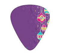 Guitar Picks Picks 12 Pack with Thin Box,Colorful Childish Traditional Christmas Balls Festive Kids Holiday Design,Special Guitar Plectrums Gift Set for Guitarist,Purple Multicolor