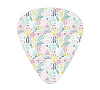 Guitar Picks Picks 12 Pack with Thin Box,Colorful Fresh Flower Petals Leaves Little Blossoms and Buds Childish and,Special Guitar Plectrums Gift Set for Guitarist