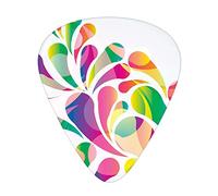 Guitar Picks Picks 12 Pack with Thin Box,Colorful Leaf Shaped Vivid Trippy Forms Spring Summer Themed Artful Curved Display,Special Guitar Plectrums Gift Set for Guitarist