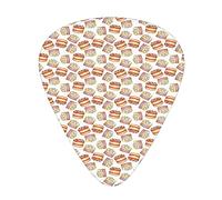 Guitar Picks Picks 12 Pack with Thin Box,Colorful Wedding Composition with Sweets Birds Hand Drawn Ornamental Motifs,Special Guitar Plectrums Gift Set for Guitarist