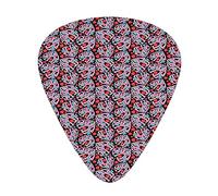 Guitar Picks Picks 12 Pack with Thin Box,Composition of The Letters in The Shape of a Heart Declaration of Love Feelings,Special Guitar Plectrums Gift Set for Guitarist,Pink Multicolor