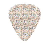 Guitar Picks Picks 12 Pack with Thin Box,Continuous Modern Design Funny Pattern with Contemporary Colorful Stripes,Special Guitar Plectrums Gift Set for Guitarist