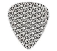 Guitar Picks Picks 12 Pack with Thin Box,Diagonal Circles With Rhombuses Ethnic Cultures Inspirations Geometric Design,Special Guitar Plectrums Gift Set for Guitarist