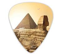 Guitar Picks Picks 12 Pack with Thin Box,Egyptian Pyramids Famous Great Landmark Wonders Of The World Heritage View Theme Picture,Special Guitar Plectrums Gift Set for Guitarist