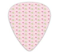 Guitar Picks Picks 12 Pack with Thin Box,Elephants In Tartan Pattern With Valentines Hearts Love Animal Design,Special Guitar Plectrums Gift Set for Guitarist