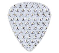 Guitar Picks Picks 12 Pack with Thin Box,Equestrian Animal Pattern Surrounded By Flower Details,Special Guitar Plectrums Gift Set for Guitarist