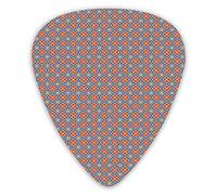 Guitar Picks Picks 12 Pack with Thin Box,Ethnic Geometric Pattern With Abstract Oriental Curves Forming Intersected Circles,Special Guitar Plectrums Gift Set for Guitarist